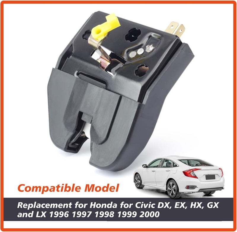 Mhrxusd 74851-S01-A01 Trunk Latch Lid Lock Assembly Replacement for Honda for Civic 1996-2000 Replace 74851S01A01 with 3 Screws - Image 4